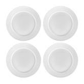 Porcelain Lizbon dia.9.25" Round White Porcelain Plate (Set of 4)
